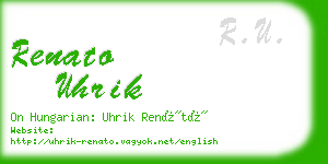 renato uhrik business card